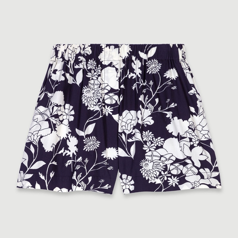Maje pattern cotton shorts